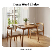 Square Dining Table with 4 Chairs Space-Saving Kitchen Furniture Minimalist Design Nordic Look and Feel for Apartment Dwellers