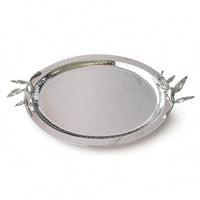 Tabletop Decorative Tray with Branch Handles Hammered Decorative Serving Tray Polished Sculptural for Home Decorators, Hosts, Dining Table, Living Room, Entryway