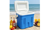 Portable Insulated Cooler Box Compact Hard-Shell Cooler Lightweight Ice Chest with Handle for Campers, Picnickers