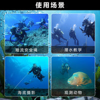 潜水双头流钩316不锈钢耐腐蚀自由潜放流安全绳暗流弹簧绳流勾