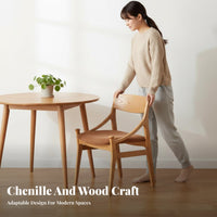 Light Luxury Aesthetic Cat Ear support Chair sturdy Wood Legs Accent Seat Upholstered Seating Furniture designer-inspired design for Design aficionados, Interior Decorators, Homeowners, Dining Room, Kitchen, perusing corner, Home Office