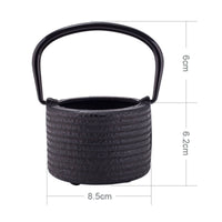 Cast Iron Scent Burner Black Ribbed Scent Burner Textured Home Decor for Meditation