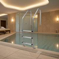 304 Stainless Steel Pool Ladder with Anti-Slip Steps Corrosion-Resistant in-Ground Pool Ladder Long-Lasting Textured for Homeowners