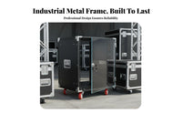 Mobile Audio Rack Cabinet Performance-Grade Pro Audio Rack Case Shockproof DJ Equipment Roadworthy Enclosure for Sound Engineers, Artists, KTV
