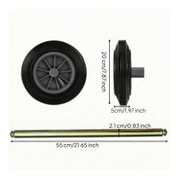 Heavy Duty Trash Can Wheels Replacement Kit Ribbed Garbage Bin Wheels Replacement Kit Weather-Resistant Waste Container Smooth Rolling for Curbside