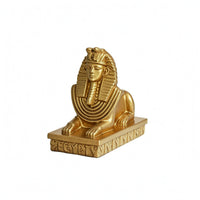 Resin Sphinx Figurine Gold-Colored Egyptian Sphinx Ornament Desktop for Office