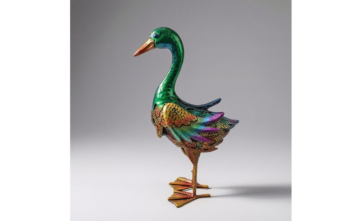 Metal Waterfowl Outdoor Duck Garden Statue Garden Statue for Gardeners, Homeowners, Yard, Patio, Lawn