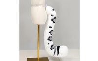 Spotted Feline Tail Bendable Animal Tail Accessory with Waist Strap Poseable Costume Accessory for Cosplayers, Furries, Cosplay, Halloween