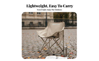 Foldable Folding Moon Chair Lightweight Backpacking Chair Compact Portable Seat Quick Setup for Art Students, Backpackers, Fishing, Outdoors, Picnics, Hiking