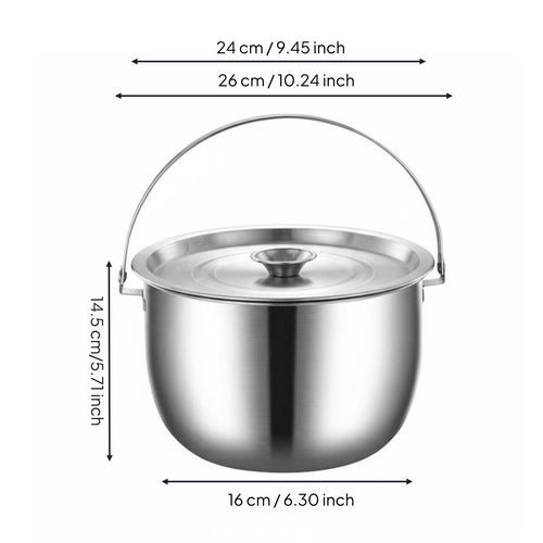 Lard Rendering Can with Strainer Easy to Clean Multi-Purpose Cooking Pot