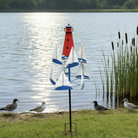 Metal Sailboat Weather-Resistant Metal Wind Ornament for Yard, Patio