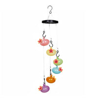 Wind Chime Bird Feeder Dispenser Easy to Hang Garden Decor Colorful