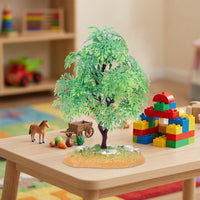 Toy Farm Accessories, Farm Play Set for 4-6 Year Olds, Kids Farm Toys with Toy Farm Vegetables, Pre-Assembled Miniature Farm Set
