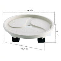 Plant Stand with Wheels for Floor Standing Use, Heavy Duty PP Material with Water Collection Tray, Stable Indoor and Outdoor Rolling Saucer