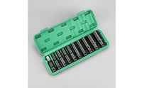 11 Pieces Metric Deep Socket Set High-Force Impact Socket Set 6-Point Tool Organized for Motorcycle Maintenance