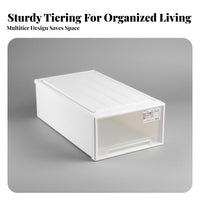 Rolling Under-Bed Box Large Capacity Underbed Bin particleresistant for Dorm Room