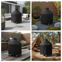 Waterproof Kamado Grill Cover Weatherproof Kamado Cover Heavy-Duty All Weather for Outdoor, Backyard, Patio