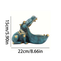 Hippo Candy Dish Multifunction Hippopotamus Figurine Multi-Use for Living Room