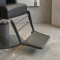 Barber Chair Footrest Rectangular Metal Barber Footrest Black for Hair Stylists