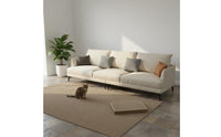 Modern Minimalist Sofa Removable and Washable Cover Small Apartment Sofa Scratch-Resistant 3 Seater Textile Couch for Cat Owners