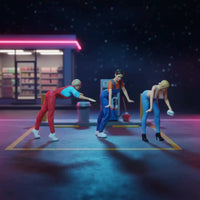 Car Wash Figurine Set Realistic Resin Model Figures Display Scene for Collectible Shelf
