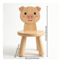 Sturdy Stool with Backrest Low-Height Kids Stool Child-Friendly Furniture Wooden for Playroom