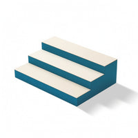 Three-Tier Display Riser Elegant Stepped Display Simple to Clean to Clean Riser for Collectors, Livestreamers, Livestreaming