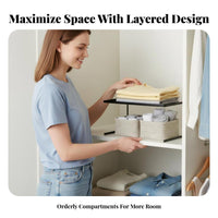 Stackable Pull-accessible Drawer Space Saving Closet Organizer Easy Assembly for Adults