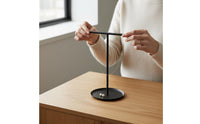 Necklace Holder with Tray Modern Minimalist Design Countertop Jewelry Organizer 2-Tier Crossbar Jewelry Stand Space-Saving
