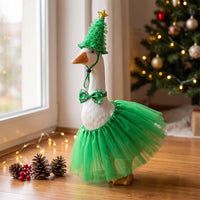 Seasonal Goose Costume with Tulle Skirt Cute Lawn Goose Costume Bright Clothes Lightweight for Garden