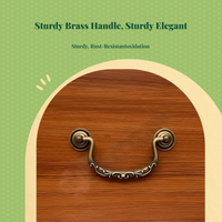 Sturdy brass handle, modern Chinese design drawer pull, cabinet door knob, resilient decorative hardware.