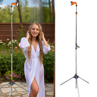 Portable Tripod Outdoor Shower with 180° Adjustable Nozzle