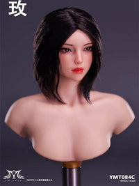 现货YMTOYS 1/6 女兵人亚洲女头雕玫YMT084 适合女兵人包胶女素体
