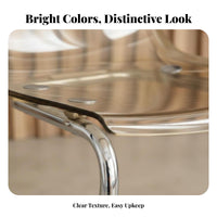 Clear Plastic Chair sturdy Transparent Accent Chair Water-Resistant for Kitchen
