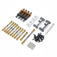 1/16 Scale RC Car Modification Kit Construction Metal Shock Absorber and Link Rod Set Easy Installation for Rough Terrain
