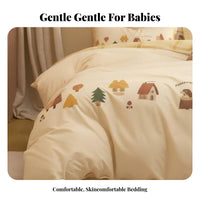 kids' Cartoon Print Bedclothes Breathable Comforter Cover Ultra Soft for Parents