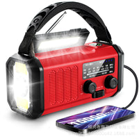 Portable Solar Hand-Crank Radio with Full Band Reception, 4000mAh Battery