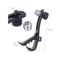 Space Saving Drum Rim Mic Clamp Easy to Install Snare Drum Mic Holder Long-Lasting Musical Instrument Accessory Lightweight for Drummers, Recording Artists, Sound Engineers
