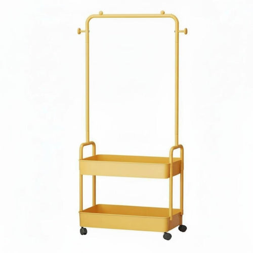 Rolling Coat stand featuring Shelves Freestanding for Closet, and aesthetic aficionados