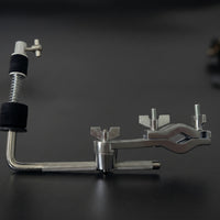Drum Hardware Extension Clamp Knurled Drum Clamp with L-Rod Adjustable Percussion Holder for Drummers, Percussionists, Stage, Rehearsal Rooms
