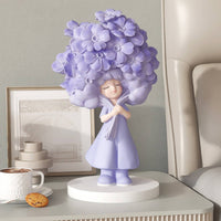 Cute Girl Figurine Gift Idea Shelf Sitter Figurine Resin Material for TV Cabinet
