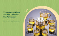 Glass Teapot Set, Borosilicate, Tea Infuser, Teacups, Gift