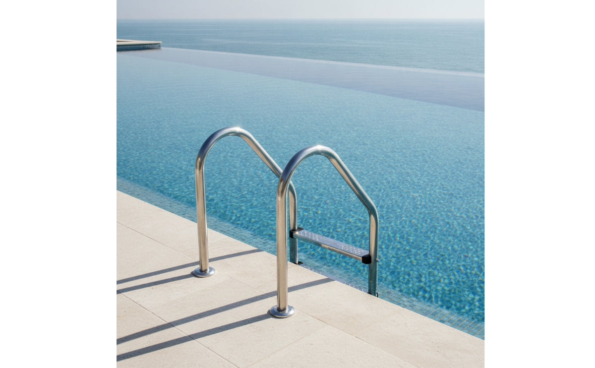 Pool Ladder with Anti-Slip Steps Stainless Steel Pool Ladder with Handrails No-Tool