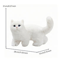 Cat Figurine Naturalistic Cat Ornament Compact Sculpture for Animal Lovers, Desk, Shelf