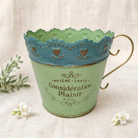 2 Pieces French Design Flower Pot Multi-Purpose Lace Border Planter