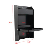 Workbench Cabinet Hinged Front Panel Paper Towel Holder Shelf Compact for Garage