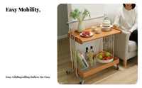 two-levellevel Rolling Stand adaptable Mobile Furniture Easy Assembly for Homeowners