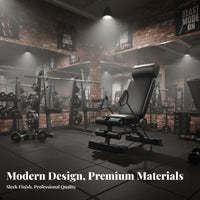 Space-Saving Adjustable Weight Bench Commercial Grade Incline Decline Bench Stable Structure Strength Training Equipment High-Density Foam Padding for Bodybuilders, Beginners, Home Gym