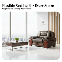 3-Piece Sofa and Table Set High-End Look Reception Seating Minimalist Design Office Furnishing for Clients, Businesses, Conference Room, Lobby, Lounge