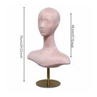 Mannequin Head Bust Realistic Look Mannequin Torso Head Stable Base Beauty Accessory for Store Owners, Hairdressers